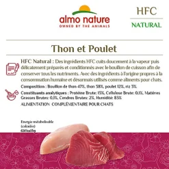 Almo Nature - Boîtes Patée Light Meal au Blanc de Poulet pour Chat - 4x50g