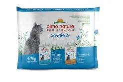 Almo Nature - Multipack Holistic Sterilised au Cabillaud et Poulet pour Chats - 6x70g