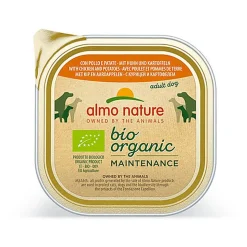 Almo Nature - Pâtée en Barquette Daily Menu Bio au Poulet et Pomme de Terre pour Chien - 300g