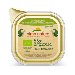 Almo Nature - Pâtée en Barquette Daily Menu Bio au Poulet et Légumes pour Chien - 100g