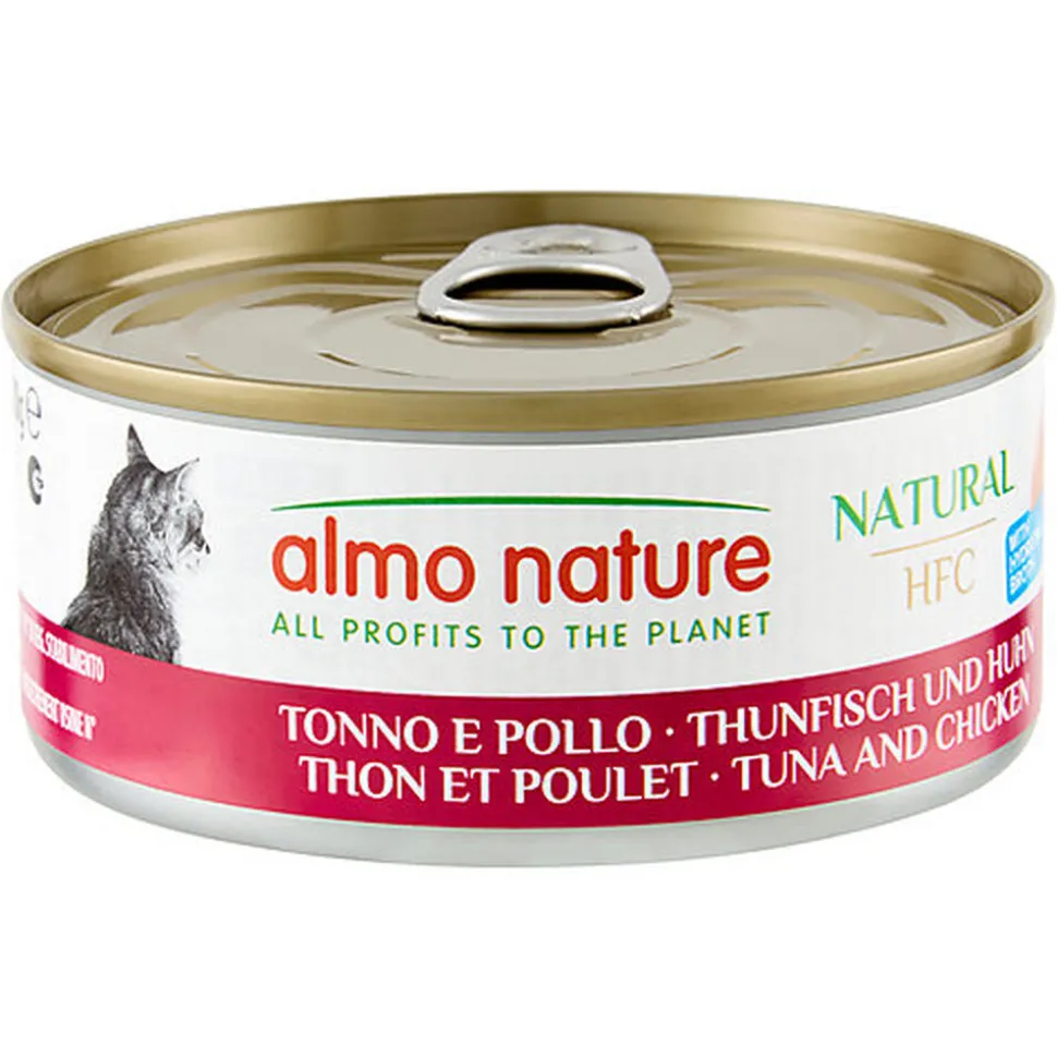 Almo Nature - Pâtée en Boîte HFC Natural Thon et Poulet pour Chat - 150g