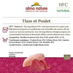 Almo Nature - Pâtée en Boîte HFC Natural Thon et Poulet pour Chat - 150g