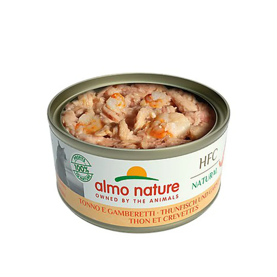 Almo Nature - Pâtée en Boîte HFC Natural Thon et Crevettes pour Chat - 70g