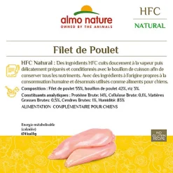Almo Nature - Pâtée en Boîte HFC Filet de Poulet pour Chien