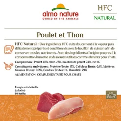 Almo Nature - Pâtée Hfc Natural Poulet Et Thon - 70g