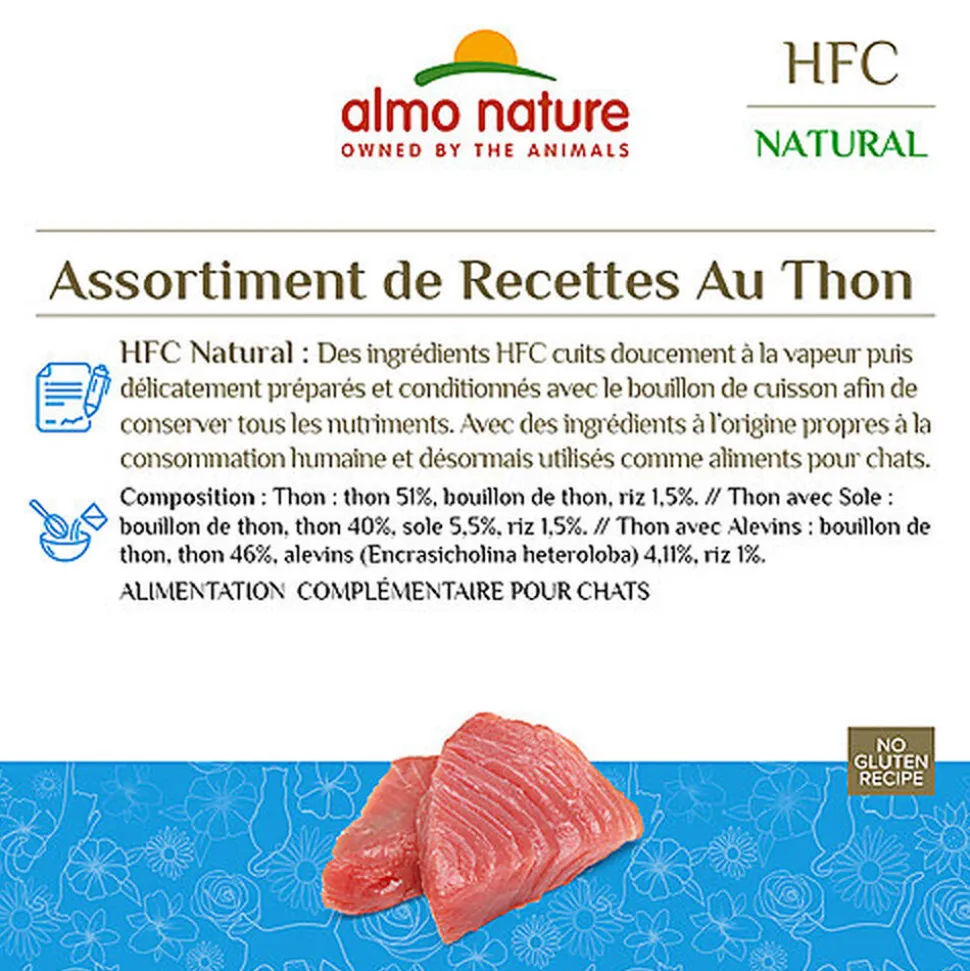 Almo Nature - Sachets Classic Multipack en Gelée au Thon pour Chat - 6x55g