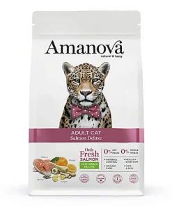 Amanova - Croquettes Adult au Saumon pour Chats - 6Kg