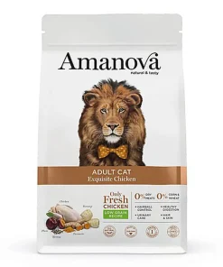 Amanova - Croquettes Adult au Poulet pour Chats - 6Kg