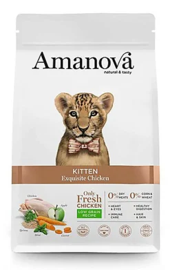 Amanova - Croquettes au Poulet pour Chatons - 300g