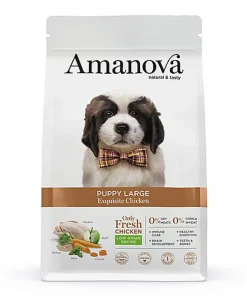 Amanova - Croquettes Puppy Large au Poulet pour Chiots - 12Kg