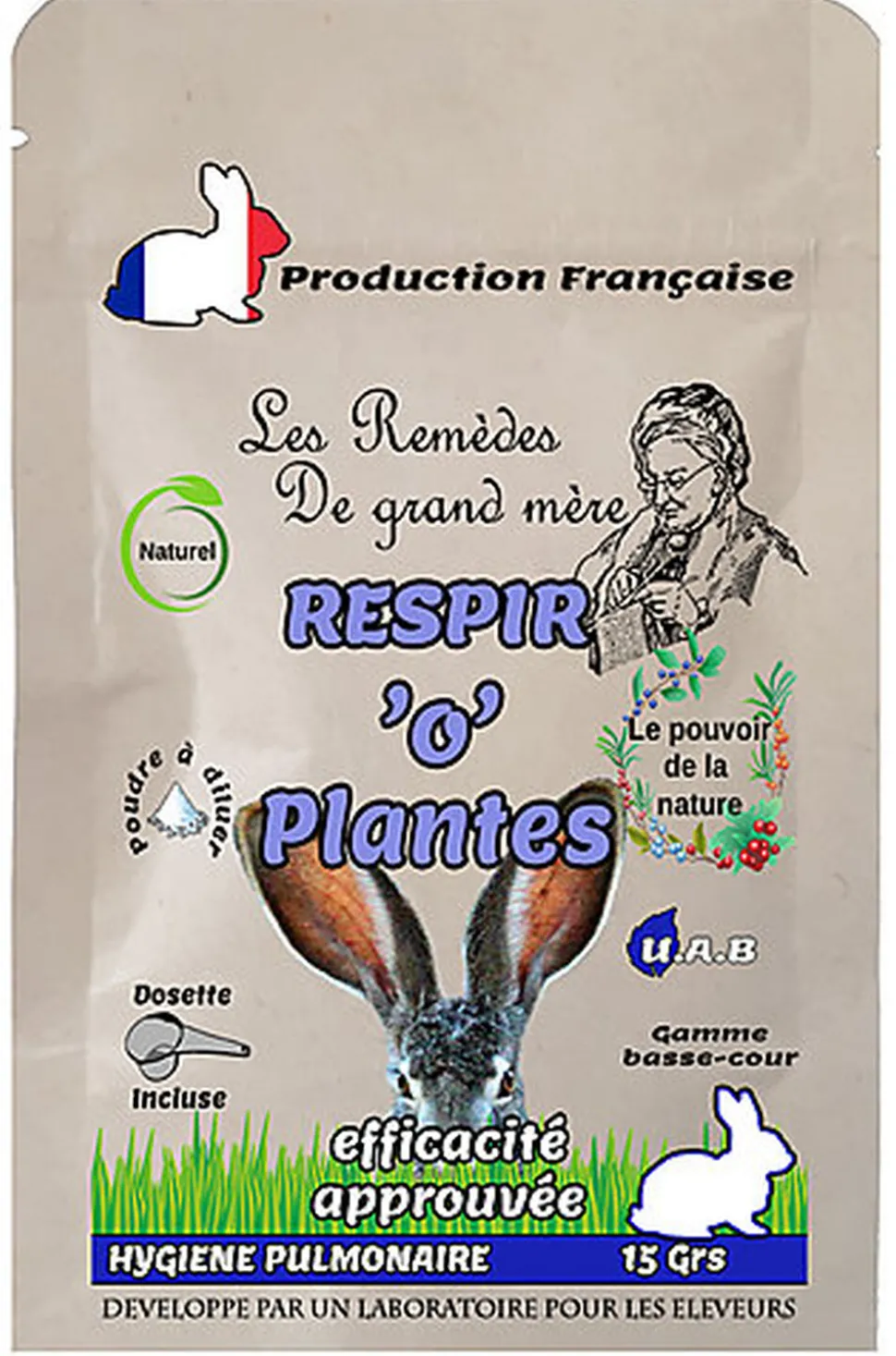 Animalgeo - RESPIR'O'PLANTES LAPIN -SACHET-15 GRS