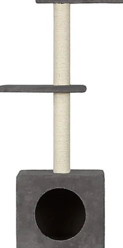 Animalis - Arbre à Chat Cube avec 2 Plateaux - Gris