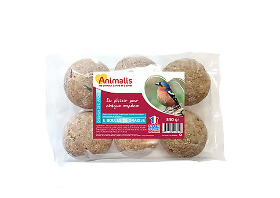 Animalis - Boules de Graisse pour Oiseaux des Jardins