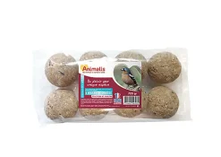 Animalis - Boules de Graisse aux Arachides et Insectes pour Oiseaux des Jardins - x8