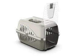 Animalis - Caisse de Transport Panzer Gris pour Chat - 50cm