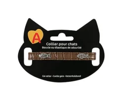 Animalis - Collier Fantaisie Poisson pour Chat - Marron