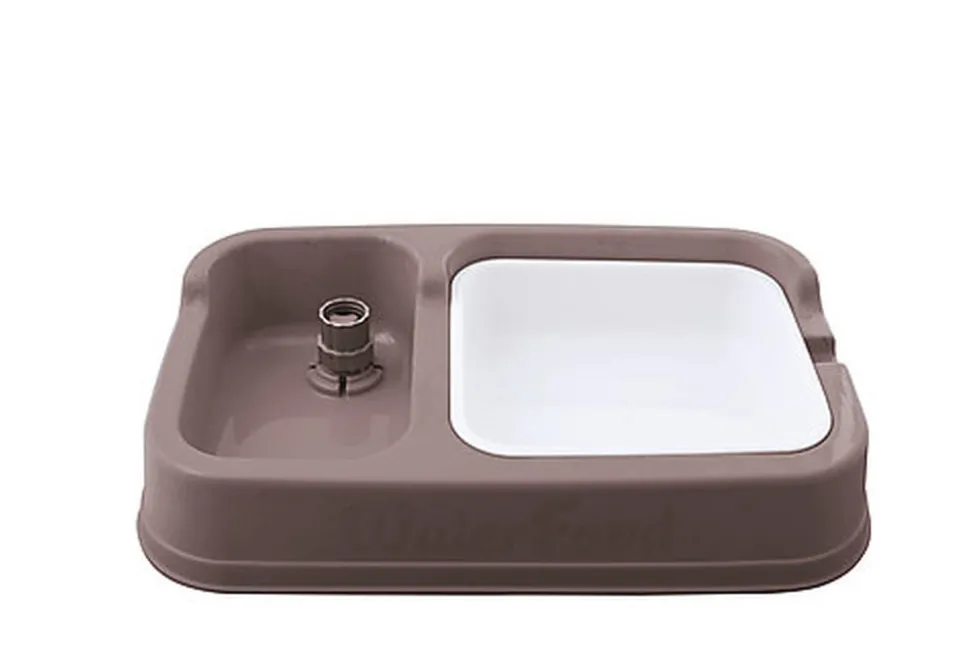 Animalis - Distributeur Eau/Croquettes pour Chien - Marron