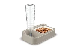 Animalis - Distributeur Eau/Croquettes pour Chien - Marron