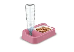 Animalis - Distributeur Eau/Croquettes pour Chien - Rouge