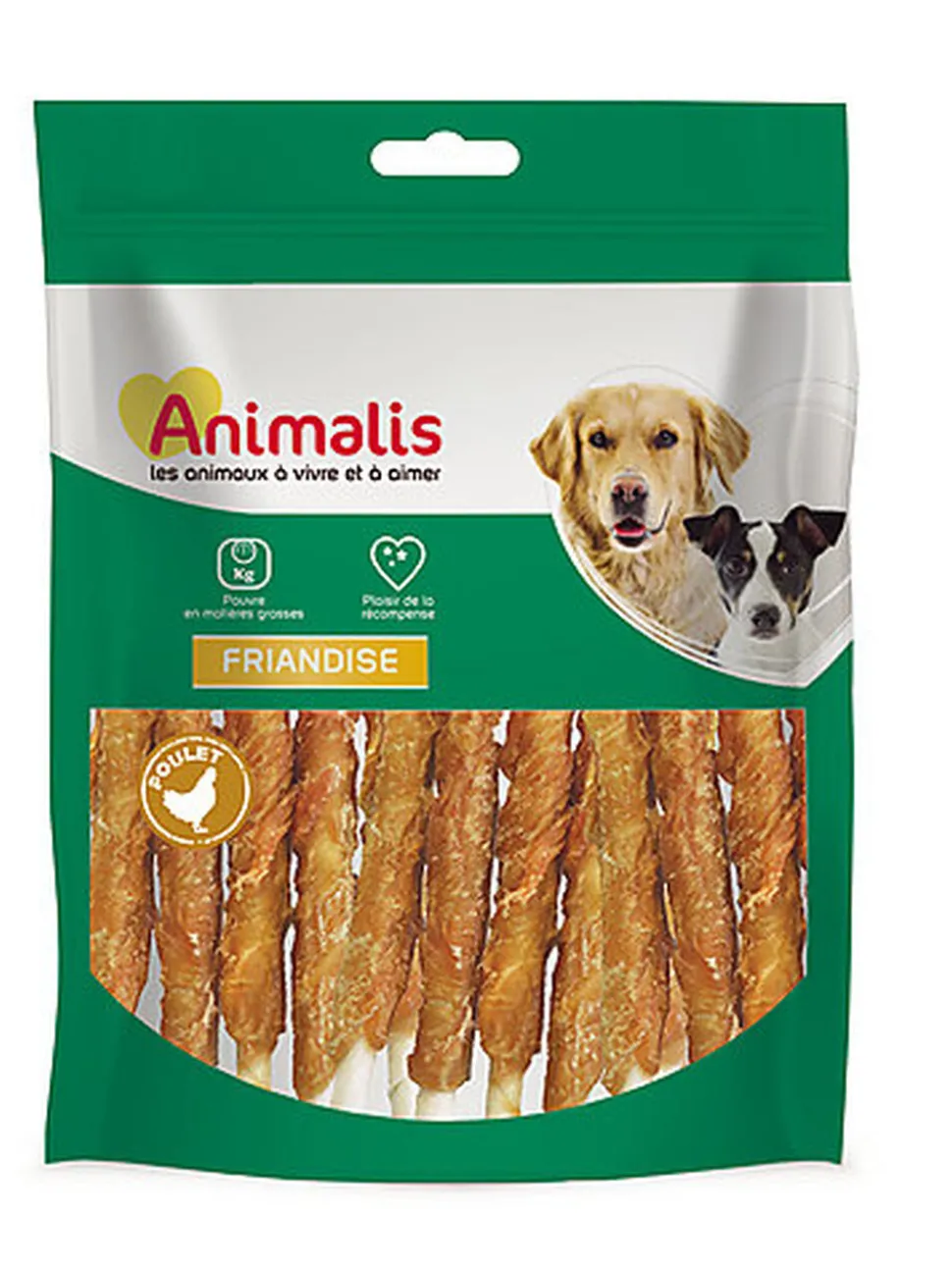 Animalis - Friandises Roulés au Poulet pour Chien - 100g