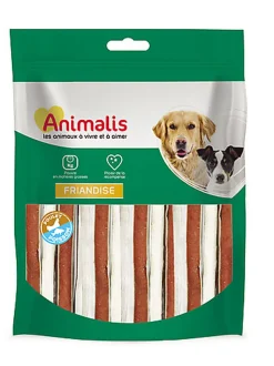 Animalis - Friandises Sandwich Poulet et Poisson pour Chien - 1Kg