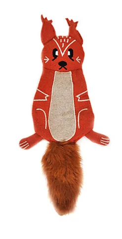 Animalis - Jouet Ecureuil en Laine Recyclée pour Chiens - 35cm