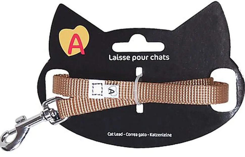 Animalis - Laisse Basic de 1,2m pour Chat - Taupe