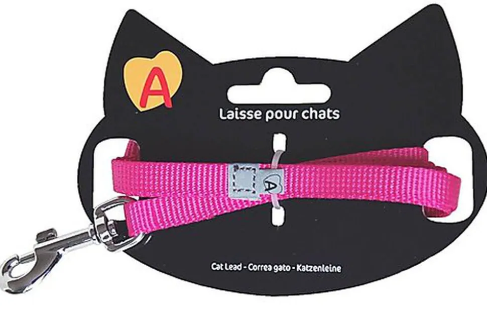 Animalis - Laisse Basic de 1,2m pour Chat - Fushia