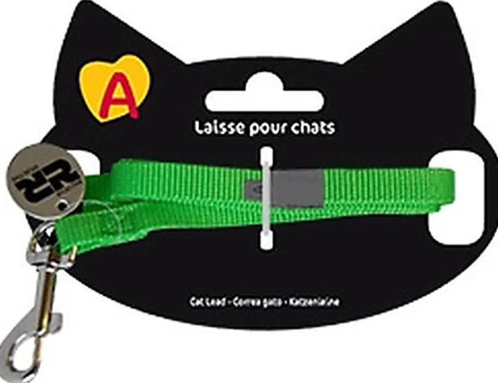 Animalis - Laisse Basic de 1,2m pour Chat - Vert