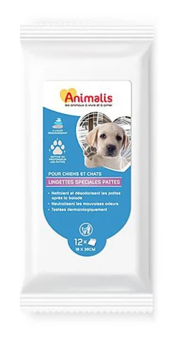 Animalis - Lingettes Speciales Pattes Chien et Chat - x12