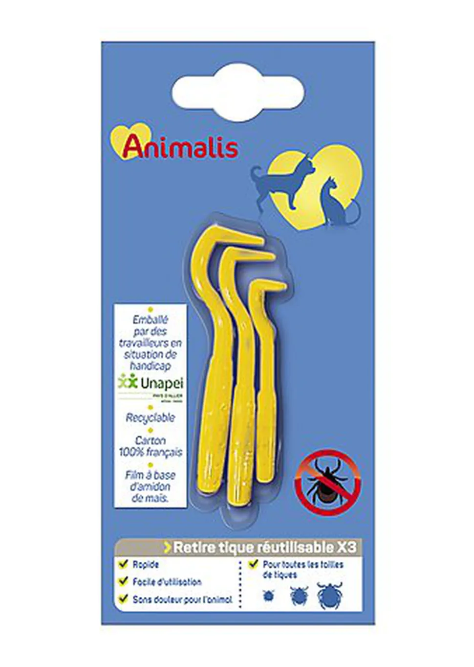 Animalis - Retires Tiques - 3 tailles