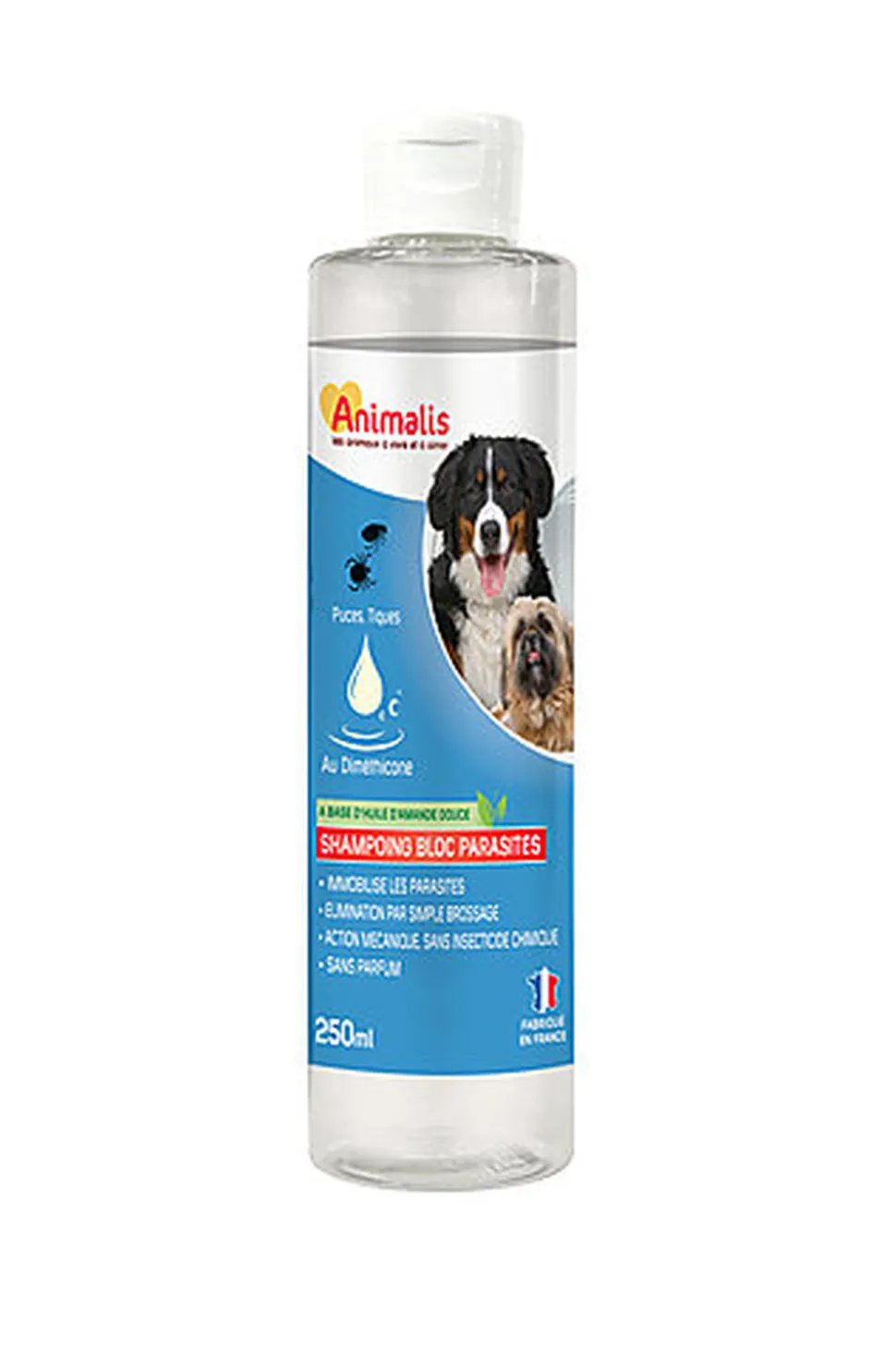 Animalis Nature - Shampoing Bloc Parasites au Diméthicone pour Chien - 250ml