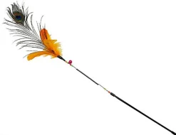 Anka - Jouet Canne Flexible avec Plumes pour Chat - 60cm