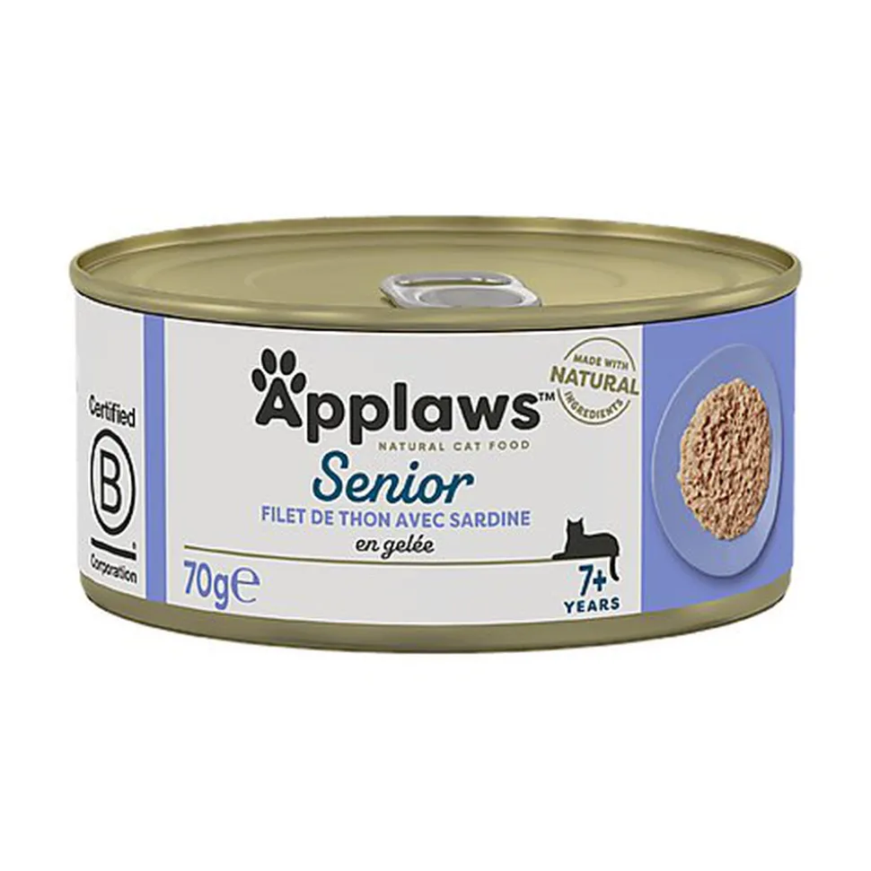 Applaws - Pâtée en Boîte au Thon et Sardine pour Chat Senior - 70g