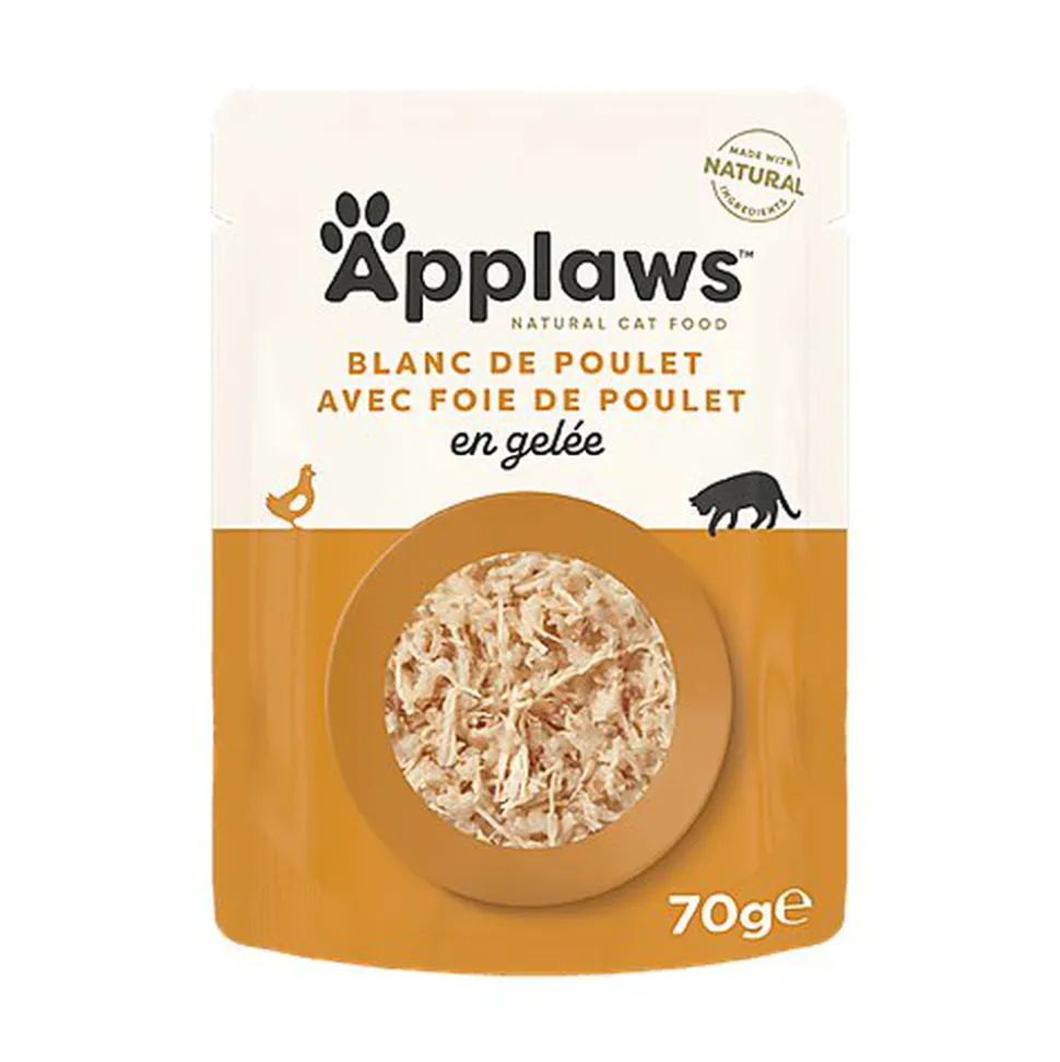 Applaws - Sachet Poulet et Foie en Gelée pour Chat - 70g