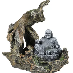 Aquadella - Décoration Branche Buddha pour Aquarium - 24x14,5x22cm