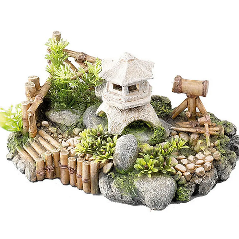 Aquadella - Décoration CHINAGARDEN L pour Aquarium - 22,6x14,5x12,1cm