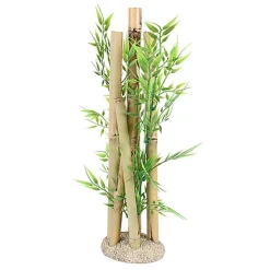 Aquadella - Décoration en Bambou Naturel XL pour Aquarium - 12x36,5cm