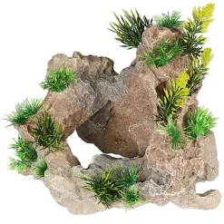 Aquadella - Décoration Green Limestone pour Aquarium - 24x20x21,5cm