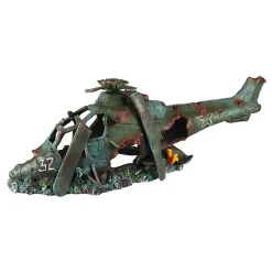 Aquadella - Décoration Hélicoptère 1 pour Aquarium - 74,5x22,5x25cm
