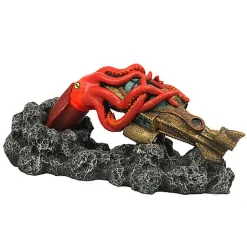 Aquadella - Décoration Steampunk Kraken pour Aquarium - L