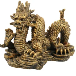 Aquadella - Décoration Zodiaque Dragon pour Aquarium - 14x8,5x10cm