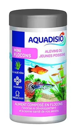 Aquadisio - Aliments Mini Flocons pour Alevins - 50ml