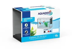 Aquadisio - Aquarium Gill Équipé Noir - 15L