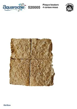 Aquaroche - Plaque Bouture 4 Coraux Mous