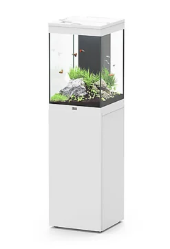 Aquatlantis - Aquarium + Meuble Led équipé AQUA TOWER 96 Blanc - 96L