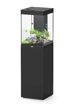 Aquatlantis - Aquarium + Meuble Led équipé AQUA TOWER 96 Noir - 96L