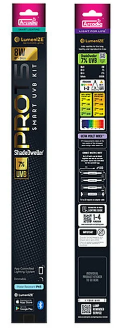 Arcadia - Luminaire Pro T5 Uvb Kit Shadedweller 7% Uvb 8 Watt - Réptiles