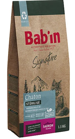 Bab'in - Croquettes Poisson pour Chaton