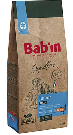 Bab'in - Croquettes Poulet pour Chiots Maxi - 12kg